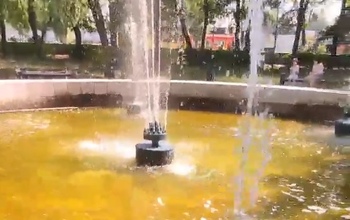 В Оренбурге есть не только «поющий», но и «цветущий» фонтан