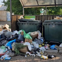 В центре Оренбурга не вывозят мусор