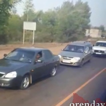 Под Оренбургом на трассе образовалась многокилометровая пробка