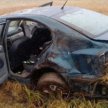 В Оренбуржье из-за взрыва колеса опрокинулась 