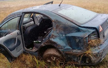 В Оренбуржье из-за взрыва колеса опрокинулась 