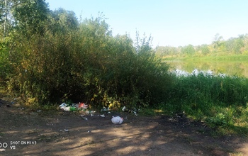 В Оренбурге пляж на озере Старица утопает в мусоре