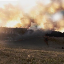 Вблизи Абдулино полыхает лес