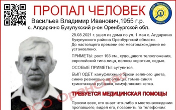 В Бузулукском районе без вести пропал пенсионер