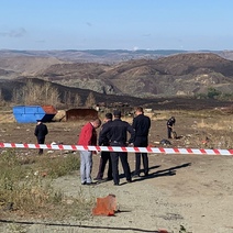 В Медногорске на тлеющей после пожара свалке обнаружен снаряд