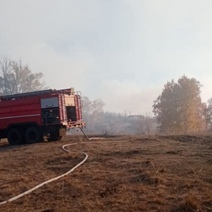 В Переволоцком районе второй день тушат природный пожар