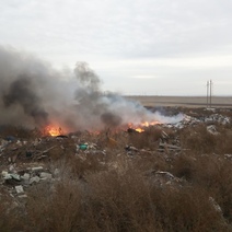 В Оренбургской области сгорело 200 квадратных метров мусора