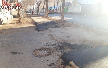 В Оренбурге ООО «ДорРемСтрой» все больше уродуют тротуаров