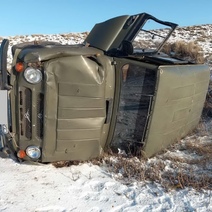 В Саракташском районе  «УАЗ» опрокинулся в кювет, двое в больнице