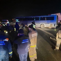 В Оренбурге в районе газзавода столкнулись автобус и две 