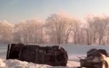 В районе села Майорское в кювете оказались два авто