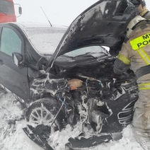 До перекрытия трассы в Оренбуржье произошло ДТП с пострадавшими