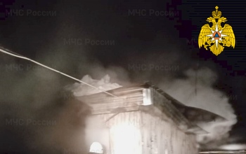 В Ташлинском районе загорелся строительный вагончик