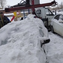 Оренбуржец спрятал свой автомобиль от приставов в сугробе