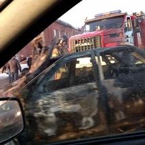 В Оренбурге в результате ДТП вспыхнул ВАЗ