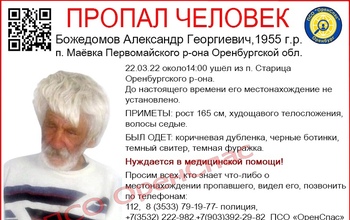 Под Оренбургом без вести пропал 67-летний пенсионер