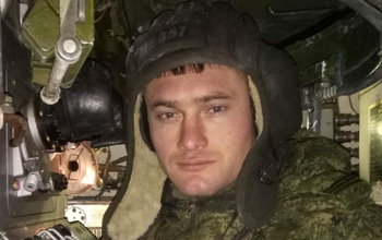 В Октябрьском районе простились с погибшим на Украине военнослужащим