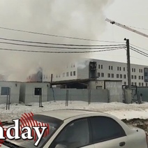 В Оренбурге в районе строящейся детской больницы на Гаранькина произошел пожар