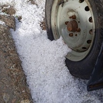 В Оренбуржье выпал град размером с рублевую монету