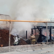 В Оренбургском районе с крупным пожаром боролись 22 человека