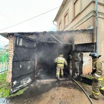 В Бугуруслане на территории городской больницы произошел пожар