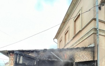 В Бугуруслане на территории городской больницы произошел пожар