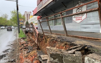 Восстанавливать часть рухнувшей подпорной стены в Оренбурге, похоже, будет собственник