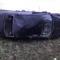 Под Сорочинском парень с годовым стажем вождения опрокинул «Гранту» в кювет