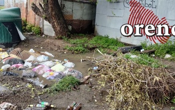 В Оренбурге возле мусорных контейнеров образовалась зловонная яма с водой