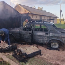 В Оренбургской области за ночь сгорели сразу четыре автомобиля