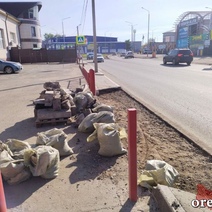 В Оренбурге у пешеходов «украли» тротуар