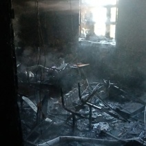 В Новотроицке произошел серьезный пожар на территории храма