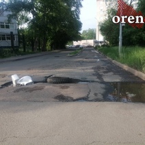 Оренбуржцы борются с ямами на дорогах ветками, коврами и даже унитазами