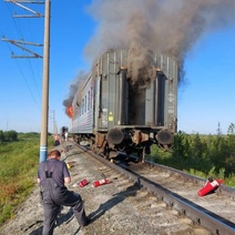 Загорелся вагон в пассажирском поезде сообщением Новый Уренгой - Оренбург