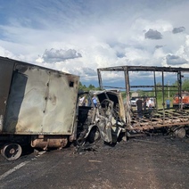 Сгорели две Газели: в страшном ДТП на трассе 
