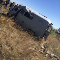 На трассе Орск-Домбаровка перевернулся УАЗ, пострадали два человека