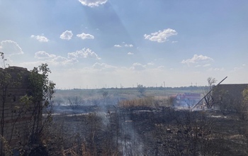 Под Оренбургом потушили крупный пожар