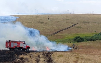 В Оренбургской области МЧС из-за крупных степных пожаров работает в режиме ЧС