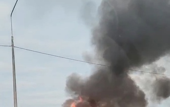 Под Оренбургом сгорела  