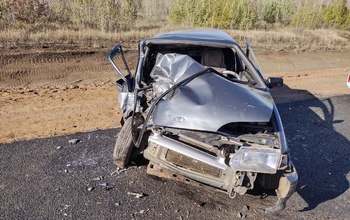 Под Новосергиевкой ВАЗ влетел под большегруз, серьезно пострадали два человека