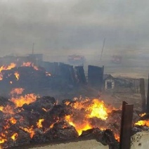 В Оренбуржье ликвидирован крупный пожар на складе сена