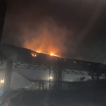 В Новотроицке произошел крупный техногенный пожар