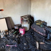 В посёлке Кушкуль Оренбурга произошёл пожар в многоквартирном доме