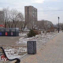В сквере Героев в Оренбурге обустраивают мусорную площадку