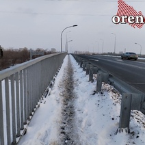 О снегоуборке нового путепровода в Оренбурге снова позабыли