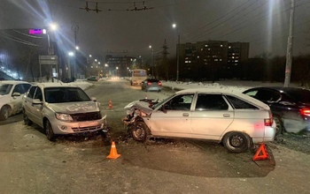 В Оренбурге автоледи вылетела на встречку и попала в ДТП 