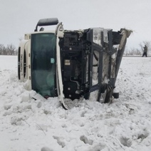 В Новосергиевском районе большегруз МАН опрокинулся в кювет