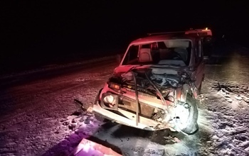 В Оренбургской области пьяный водитель «Нивы» лоб в лоб столкнулся с «КамАЗом»