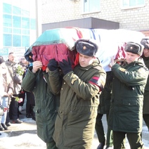 В Оренбургской области проводили в последний путь троих погибших мобилизованных бойцов