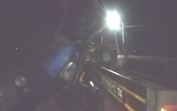 В Бугуруслане женщина на угнанной машине врезалась в опору моста